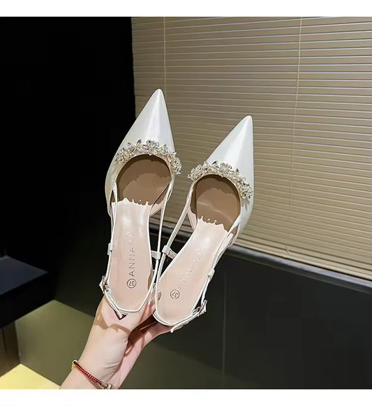 White Royal Brooch Shoes